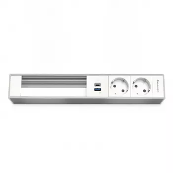 Kindermann portamoduli 6 posti con 2x alimentazione e USB (7449001332)