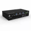 Kindermann KVM Switch 41C - switch KVM digitale 4 porte con DVI-D, USB, audio, emulazione EDID