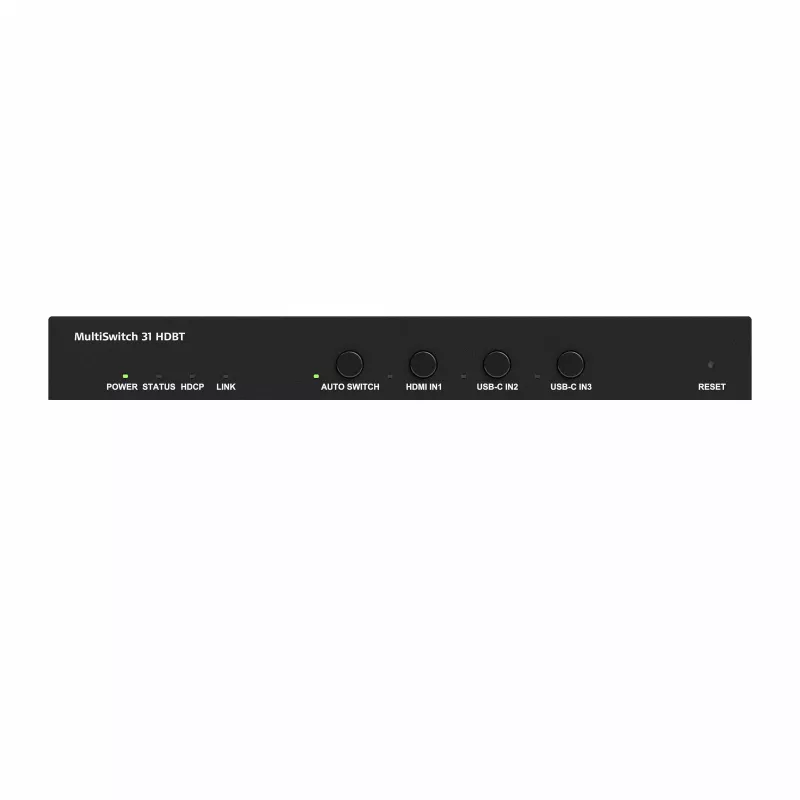 Kindermann MultiSwitch 31 HDBT 2.0 trasmettitore / switch di presentazione - 3x1 USB-C e HDMI su HDBaseT - Telnet - RS-232 - 4K UHD