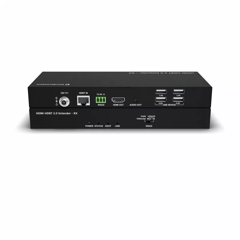 Kindermann HDMI-HDBT 2.0 Extender - ricevitore - RS-232 - USB 2.0