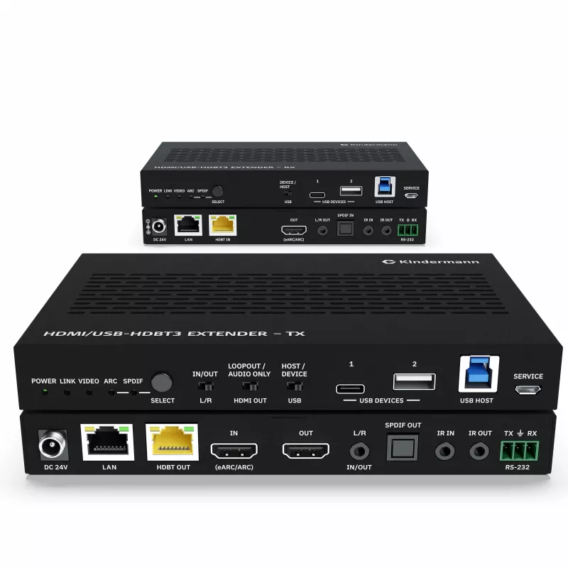 Kindermann set extender HDMI/USB-HDBT3² (EHB100V3K)