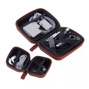 TROIKA Set ONPACK marrone (CBO60/BR) - Set regalo penna a sfera e portachiavi