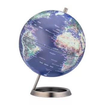 TROIKA Globe 23.5 Degrees (G2507-P2P2/CB) - Globo da scrivania fermacarte, base cromata, 60mm