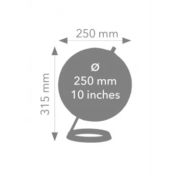 TROIKA Globe 23.5 Degrees (G2507-P2P2/CB) - Globo da scrivania fermacarte, base cromata, 60mm