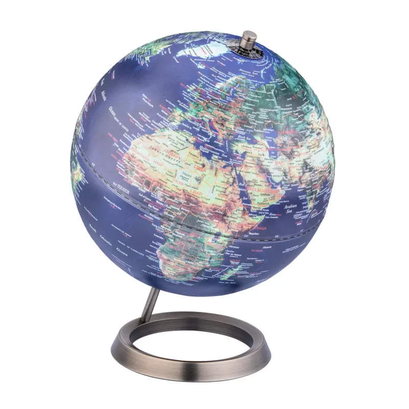TROIKA Globe 23.5 Degrees (G2507-P2P2/CB) - globo da scrivania fermacarte, base cromata, 60mm