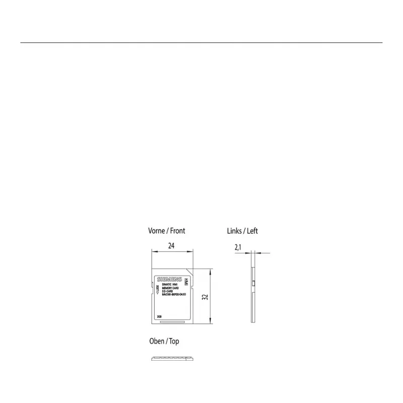 Siemens 2GB SIMATIC Secure Digital (SD) scheda di memoria 6AV2181-8XP