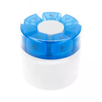 First Aid Only Portapillole con taglia compresse blu bianco