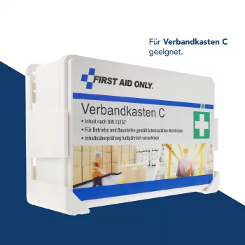 First Aid Only Supporto a parete per cassetta di pronto soccorso C, fori preforati, bianco/grigio
