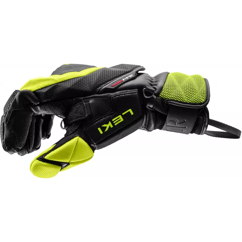 LEKI WCR Venom SL 3D Guanti da sci racing nero/giallo taglia 10.0 (XL)