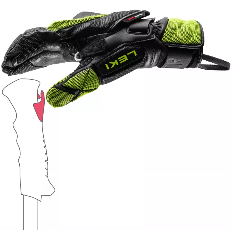 LEKI WCR Venom GS 3D Lobster Guanti da sci racing 8.5 nero/ice lemon