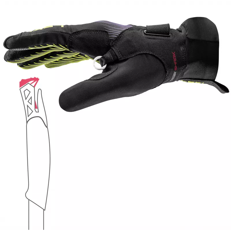 LEKI Ultratrail Storm TR Guanti da trail running nero/giallo/viola taglia 9.0 (L)