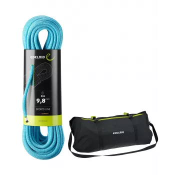 EDELRID Boa Corda 9,8 mm 50 m con sacca per corda