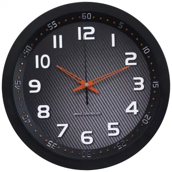 Technoline WT 8972 orologio da parete - al quarzo - analogico - quadrante bianco - cornice nera - 25,5 cm