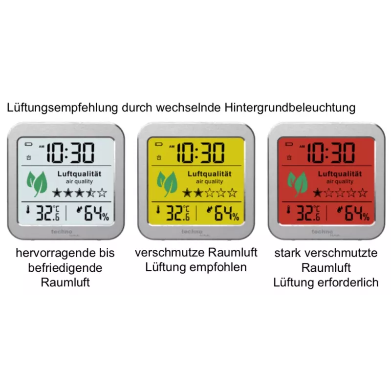 TECHNO LINE WL1020 stazione meteo monitor qualità dell'aria CO2 temperatura umidità
