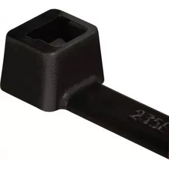 HellermannTyton T18R Fascette per cavi, poliammide 6.6, nero, lunghezza 100 mm, larghezza 2,5 mm, spessore 1 mm, diametro fascio 22 mm, resistenza alla trazione 80 N, confezione da 100 pz.