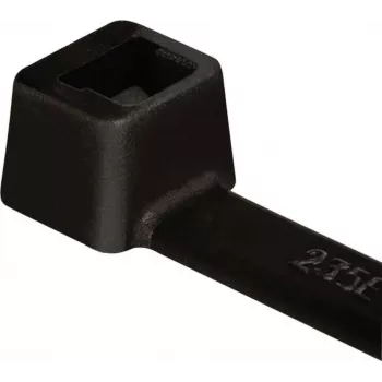 HellermannTyton T80R-W-BK-C1 Fascette per cavi, con dentatura interna, serie T, nero, 210 mm x 4,7 mm, 100 pz.