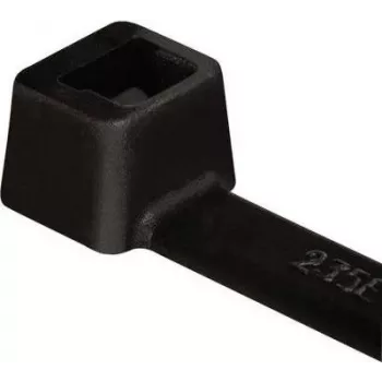 HellermannTyton T80L-W-BK-C1 Fascette per cavi, serie T, con dentatura interna, 390 mm x 4,7 mm, nero, confezione da 100 pz.