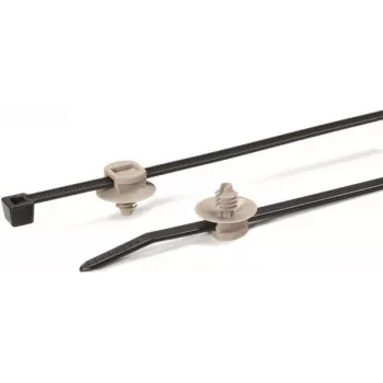 HellermannTyton T50RFT5-PA66HS/PA66 BK/GY 500 Fascette per cavi (150-55941)