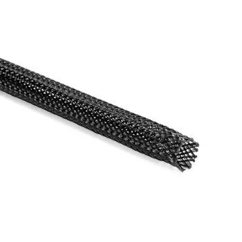 HellermannTyton Helagaine HEGPX40 guaina intrecciata, diametro nominale 40mm, poliestere (PET), nero, 50m