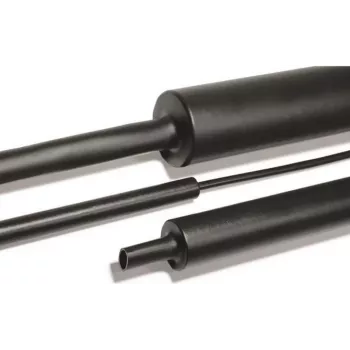 HellermannTyton 323-50750 Guaina termorestringente con adesivo, nero, 75 mm (fornito), 22 mm (ristretto), rapporto di restringimento 4:1, lunghezza 1 m