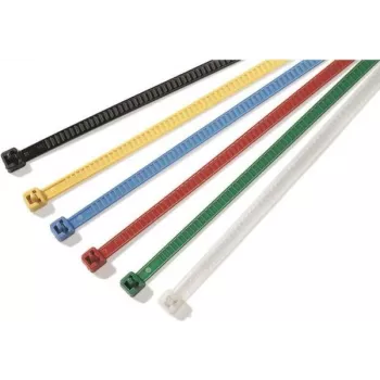 HellermannTyton LR55 Fascetta per cavi, riutilizzabile, rosso, 195 x 4,7 mm, PA66, confezione da 25