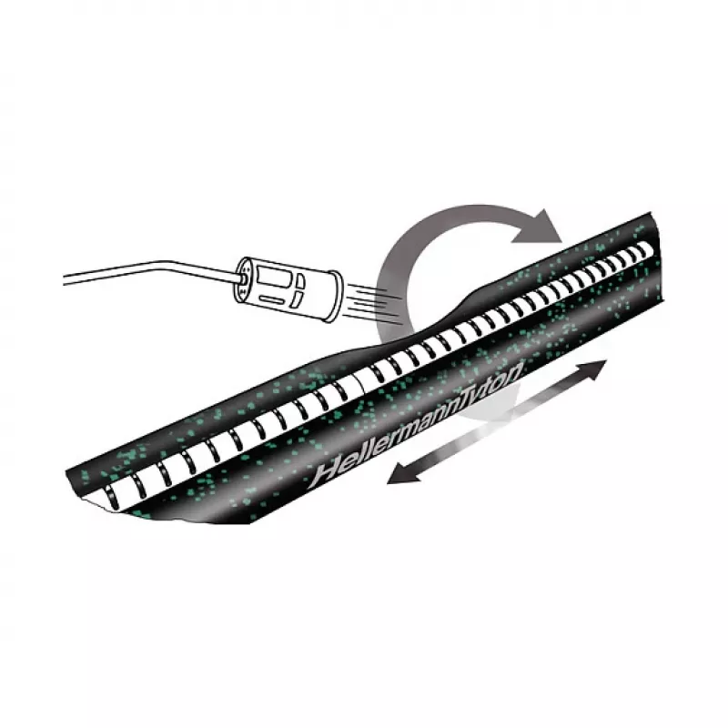HellermannTyton 450-20001 Guaina termorestringente - nero - 50 cm - 43 mm - 10 mm - 1 pz.