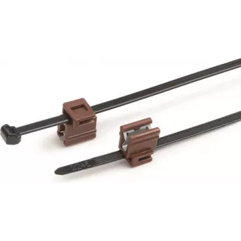 HellermannTyton T50ROSEC4B Fascetta per cavi con clip per bordi, 156-01153