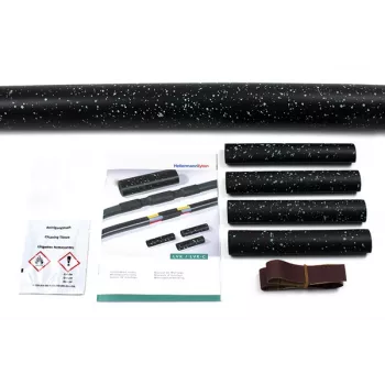HellermannTyton 380-04005 Guaina termorestringente, nero, poliolefina, 4,8 mm espanso, 3 mm ristretto, lunghezza 70 mm