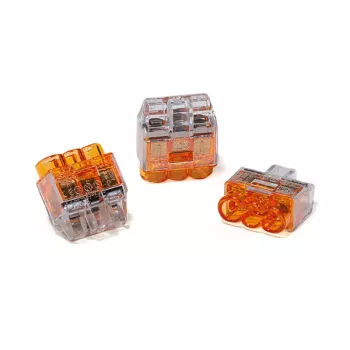 HellermannTyton HCPM-3 Connettore a innesto per fili 3 poli trasparente 1-2,5 mm² flessibile 0,5-2,5 mm² rigido