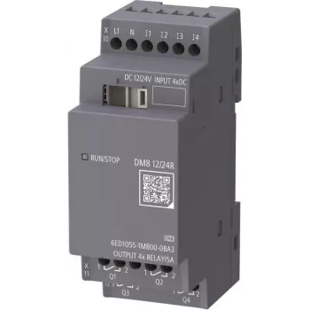 Siemens LOGO! DM8 6ED1055-1MB00-0BA3 modulo di espansione digitale 4DI/4DO relè 12/24V DC