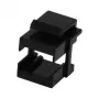 Synergy 21 S215479 Supporto modulo Keystone per accoppiatori in fibra LC, nero