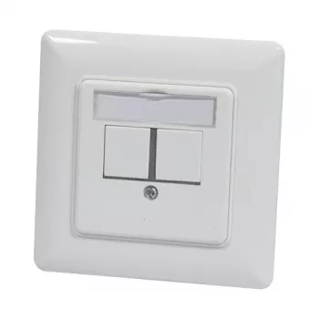 Synergy 21 supporto modulo Keystone scatola da incasso per 2x modulo TP bianco puro 180°