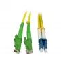 SYNERGY21 Cavo patch in fibra ottica 2m LSH (E2000 APC) a LC Duplex OS2 G.657.A2 9/125µm LSZH giallo