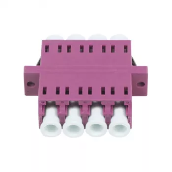 Synergy 21 Accoppiatore fibra ottica LC-LC 50/125µm multimodale OM4 erika violet quad PVC con flangia