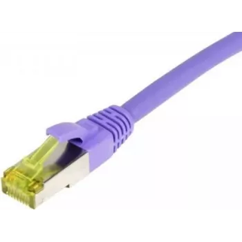 Cavo patch RJ45 SYNERGY21, CAT6A 500MHz, 15m, viola, S-STP (S/FTP), TPE/LSZH (Ultraflex), AWG26, con cavo in canalina Cat.7