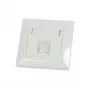 Synergy 21 supporto per moduli Keystone placca da incasso per 1 modulo TP, bianco puro, cornice esterna quadrata (S216322V2)