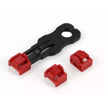 ALLNET blocco TP/RJ45 rosso confezione da 10 con chiave di sicurezza, tappo parapolvere, lucchetto di sicurezza per rete (ALL-TP-RJ45-Blocker-10PCS)