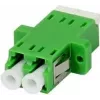 SYNERGY 21 adattatore in fibra ottica LC/APC, duplex, monomodale 9/125µm, verde, bussola in ceramica, flangiato, con protezione laser su un lato