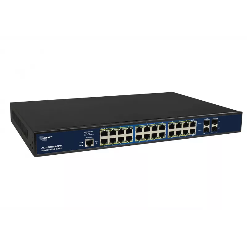 ALLNET ALL-SG8626PMJ switch Gigabit Layer 2+ full managed con 24 porte PoE+ 370W