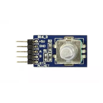 ALLNET 4duino encoder rotativo (4duino_B16) - encoder rotativo incrementale con pulsante, 20 PPR, 3,3-5V DC, per Arduino e Raspberry Pi