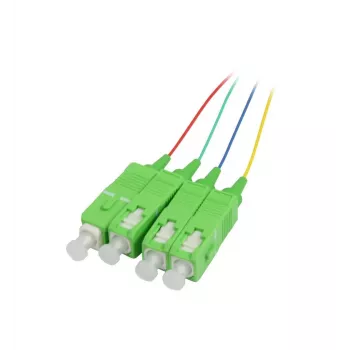 Pigtail in fibra ottica Synergy 21 SC/APC 9/125µm 1,5m OS2 confezione da 4 con codice colore G.657.A2 (S215599V1)