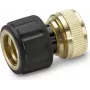 Kärcher connettore tubo Premium Line con acqua stop - compatibile con 1/2 inch e 5/8 inch, nero/giallo