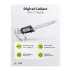 Goobay calibro digitale 0-150 mm / 0-6 pollici acciaio inox