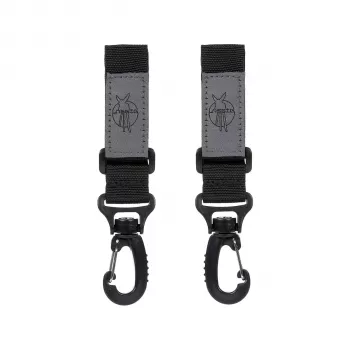 Lassig Casual Label Universal Stroller Hooks Set da 2 nero LHO01