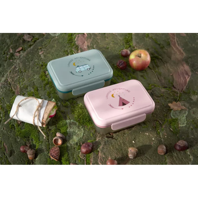 Lassig Adventure Bus Lunchbox - verde/giallo/arancione