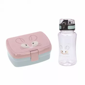 Lassig About Friends Chinchilla Set da 2 pezzi: portapranzo + borraccia Tritan 460 ml