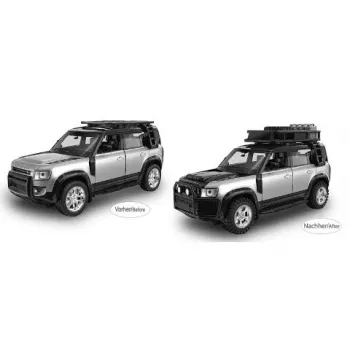 JAMARA Land Rover Defender 1:43 2in1 modellino RC argento 3+