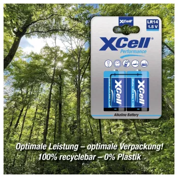 XCell Performance Alcalina LR14 Baby C batteria confezione da 2 - 1,5 V - non ricaricabile
