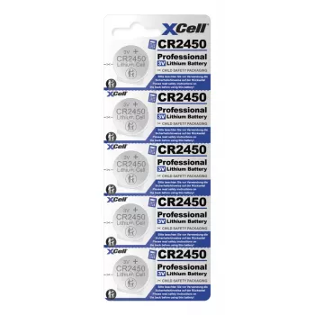 XCell CR2450 pila a bottone al litio 3V 580mAh confezione da 5 (145594)