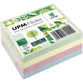 Note adesive UPM Notes 400 fogli pastello mix verde blu rosa giallo